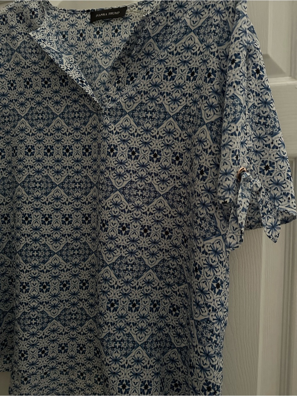 Ivanka Trump Blue Patterned woman’s blouse